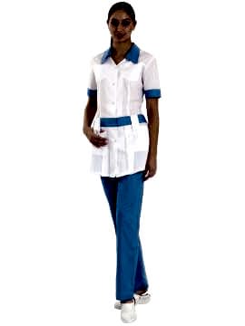 Костюм женский медсестры: халат укороченный ХЖУ-15-3, брюки БРЖ-1