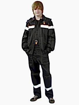 Костюм мужской рабочий: куртка К-1-1-4, полукомбинезон ПК-1-3