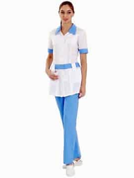 Халат медицинский женский для медсестры укороченный ЖУ-15-3