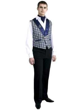 Костюм мужской официанта: сорочка С-1, жилет МЖ-8, брюки БРМ-3