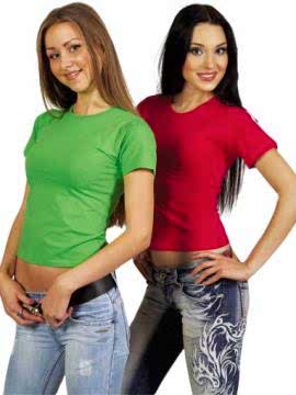 Стрейчевые футболки женские, круглый ворот, короткий рукав