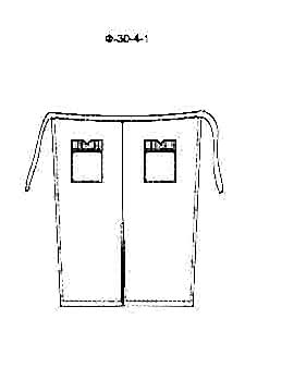 Фартук без нагрудника модель Ф-30-4-1