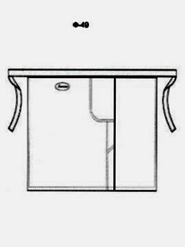 Фартук без нагрудника модель Ф-49