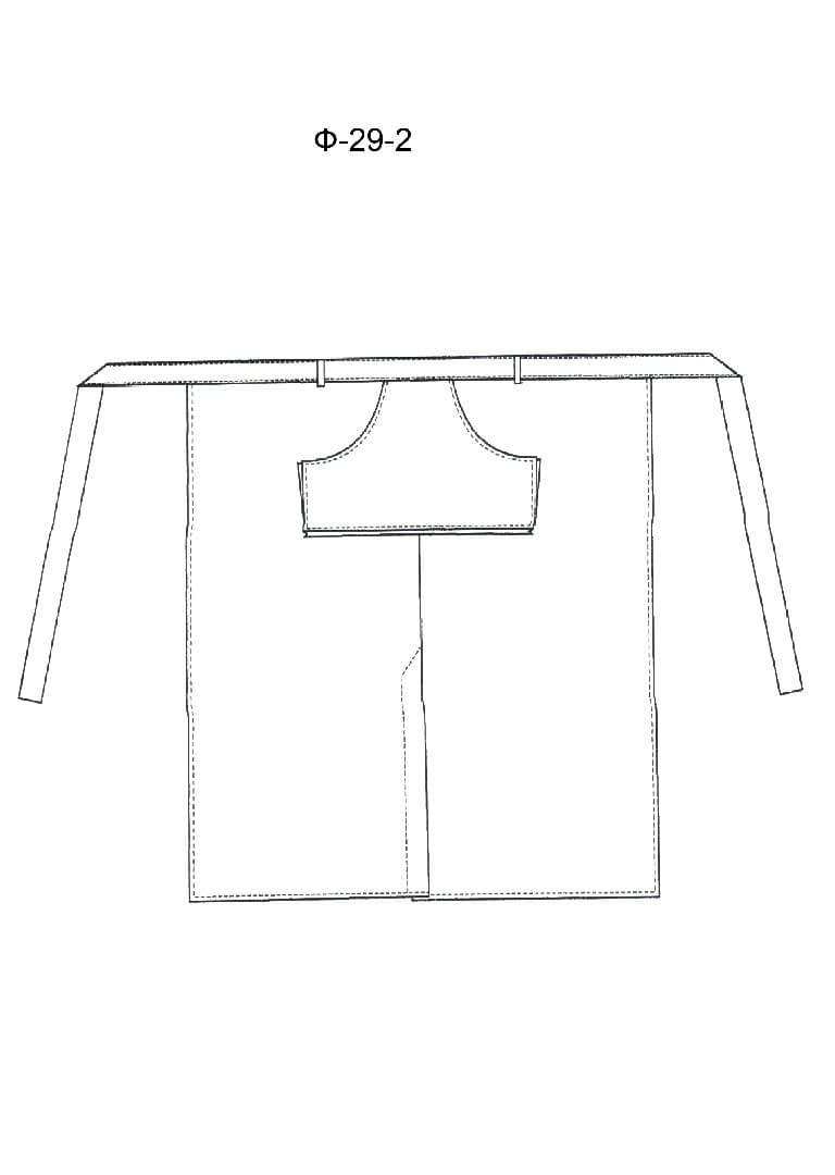 Фартук без нагрудника модель Ф-29-2